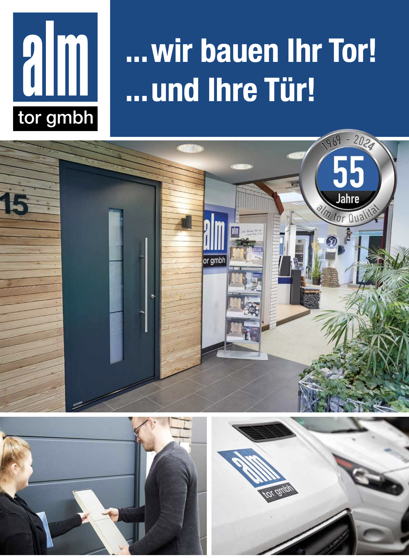 Almtor Sektionaltor in Weiß